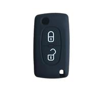 Funda para Llave de Coche Silicona TPU para Citroen C3 C Crosser para Peugeot 308 307 207 206 307S 307sw 407 607 3008 5008 Porta llaveros-Black