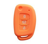 Funda para Llave de Coche Silicona TPU para Hyundai para Accent IX25 Tucson IX35 Elantra Creta Verna I40 I10 Solaris 2014-2016 2021 Porta llaveros-Orange C