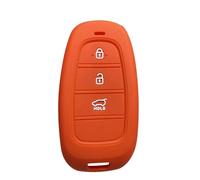 Funda para Llave de Coche Silicona TPU para Hyundai Santa Fe Tucson Nexo NX4 Atos Prime Solaris i30 2022-2021 Porta llaveros-D Model Red