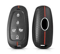 Funda para Llave de Coche Silicona TPU para Hyundai Santa Fe Tucson Nexo NX4 Atos Prime Solaris i30 2021-2022 Porta llaveros-5btns Black New