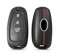 Funda para Llave de Coche Silicona TPU para Hyundai Santa Fe Tucson Nexo Sonata Tucson Nx4 4 5 Porta llaveros-1PC Black(3 BTN)