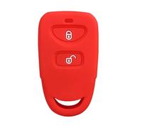 Funda para Llave de Coche Silicona TPU para Hyundai Tucson 2005 Santa Fe 2008 I10 IX25 Grand Stareks para Smart Porta llaveros-Red