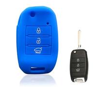 Funda para Llave de Coche Silicona TPU para KIA Sportage Cerato Optima K5 Rio H Line Carens Rondo Ceed Picanto K2 Soul Sorento Porta llaveros-Blue