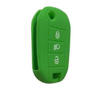 Funda para Llave de Coche Silicona TPU para Peugeot 3008 208 308 RCZ 508 408 2008 407 307 4008 para Citroen Berlingo Porta llaveros-Green