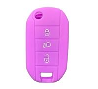 Funda para Llave de Coche Silicona TPU para Peugeot 3008 208 308 RCZ 508 408 2008 407 307 4008 para Citroen Berlingo Porta llaveros-Light Purple