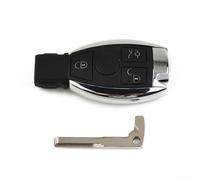 Funda para llave de mando a distancia de Mercedes con 3 botones para C G E R S Class GL SL SLK Reemplazo con hoja sin cortar debe ser cortado por cerrajero sin programación