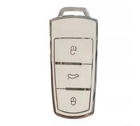 Funda para llave de TPU a medida para llaves remotas Passat B6 B7 con espacio de botón verificado y sensación de manejo consistente (blanco)
