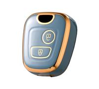 Funda para llave de TPU de 2 botones compatible con Peugeot 107 206 SW CC 406 307, protector suave para llave Citroen Berlingo C1 C2 C3 (azul)