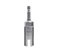 Funda para llave de vaso con ranura de mariposa para herramientas de vástago hexagonal de 1/4 pulgadas que permite apretar o aflojar rápidamente pernos y ganchos en paneles de persianas (14 mm)