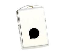 Funda para Llave para Volvo XC60 XC40 XC90 S90 V60 S60 V90 con Llavero Y Soporte para Llave Inteligente(White Sliver)