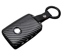 Funda para Llavero para Mazda 3, Mazda 3 Hatchback, Mazda CX4 CX5 CX8 CX9 CX-30, Mazda 6 WAZSKE11D01 sin Llave, patrón de Fibra de Carbono ABS (Negro)