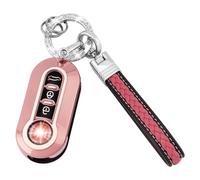 Funda para Llaves de Coche para Fiat 500 500L Punto Panda 3 Botones, Oro Rosa