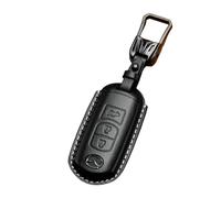 Funda para Llaves de Coche para Mazda CX-30 CX30 2022 2020 2021, Llavero de Piel Hecho A Mano Funda de Llave de Coche de Piel Auténtica,Black- Type B 3-Button Metal Buckle