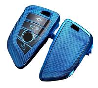 Funda para Llaves De Coche TPU Funda Llavero Coche Funda Bolsa Skin Shell Holder Llave Inteligente para X5 F15 X6 F16 G30 Serie 7 G11 X1 F48 F39 Cubierta Llave Coche(Blue)