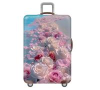 Funda para Maleta con DiseñO Floral Rojo Y Rosa,Fundas EláStica para Maletas De Viaje,Resistente,Lavable,A Prueba De Polvo Y ArañAzos,Regalo Ideal para Chicas Y Mujeres (Color 1,S(18-21inch))