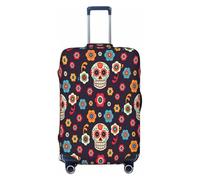 Funda para maleta con estampado de calavera mexicana, adecuada para equipaje de 46 a 82 cm, Black, L