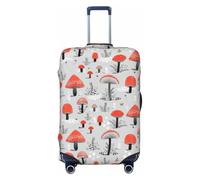 Funda para maleta con estampado de setas de dibujos animados, adecuada para equipaje de 46 a 82 cm, Black, S