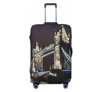 Funda para maleta con estampado de Tower Bridge in London, adecuada para equipaje de 46 a 82 cm, Black, S