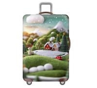 Funda para Maleta,Estampado De Arquitectura Urbana Fundas Protectoras para Maletas De Viaje,para Maletas De 18 A 32 Pulgadas,Lavable Y Resistente Luggage Cover con Cremallera (Color 2,L(25-28inch))