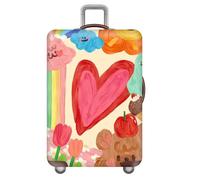 Funda para Maleta,Funda EláStica para Equipaje De 18 A 32 Pulgadas,Fundas Lavable para Maletas con Ruedas,A Prueba De Polvo,Ideal para Vacaciones,Viajes Y Viajes De Negocios (Color 2,L(25-28inch))