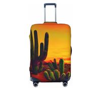 Funda para maleta grande con estampado de cactus en el desierto que se adapta a casi cualquier equipaje, protector de equipaje de viaje personalizado, Black, M