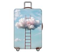 Funda para Maletas De Viaje,EláStica,Lavable,Reutilizable,Luggage Cover para Maletas Grandes,Maletas Medianas Y Maleta De Cabina,Fundas para Maleta,Cubre Equipaje,Negro,Blanco (Color 3,XL(29-32inch))