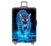 Funda para Maletas De Viaje,Leopardo LeóN TemáTica Animal Funda para Maleta,Gran Elasticidad,AntiarañAzos,para Equipaje De 18-32 Pulgadas,Luggage Cover,NiñOs,Ado,Hombres (Leopardo,S(18-21Pulgada))