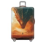 Funda para Maletas De Viaje,Leopardo LeóN TemáTica Animal Funda para Maleta,Gran Elasticidad,AntiarañAzos,para Equipaje De 18-32 Pulgadas,Luggage Cover,NiñOs,Ado,Hombres (Naranja,XL(29-32Pulgadas))