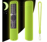Funda para mando a distancia compatible con Xiaomi Mi TV P1 50 43 P1E Q1 75 Q1E 55 XMRM-19, mando a distancia por voz, funda protectora de silicona antipérdida con cordón (verde fosforescente)