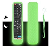 Funda para Mando a Distancia de Silicona Compatible con Hisense EN2BI27H EN2BF27H EN2BB27H EN2AK27H TV Mando a Distancia Cubierta Protectora a Prueba de Choques con Cordón (Verde Fluorescente)