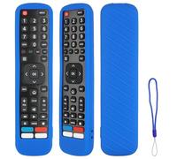 Funda para Mando a Distancia de Silicona Compatible con Hisense EN2BI27H EN2BF27H EN2BB27H EN2X27HS EN2D27 EN2AK27H TV Mando a Distancia Cubierta Protectora a Prueba de Choques con Cordón (Azul)