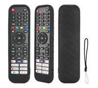 Funda para mando a distancia de silicona compatible con Hisense EN2G30H EN2H30H EN2X30H EN2A30 EN2R30N EN2K30P EN2P30H EN2J30H TV mando a distancia cubierta protectora antigolpes con un cordón (negro)