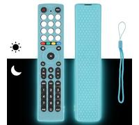 Funda para Mando a Distancia de Silicona Compatible con Hisense EN2J36H EN2D36H EN2F36H EN2N36H EN2Q36H EN2C36H TV Mando a Distancia Cubierta Protectora antigolpes con un cordón (Azul Fluorescente)