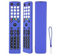Funda para Mando a Distancia de Silicona Compatible con Hisense EN2J36H EN2D36H EN2F36H EN2N36H EN2V36H EN2K36H EN2Q36H EN2C36H TV Mando a Distancia Cubierta Protectora antigolpes con un cordón(Azul)