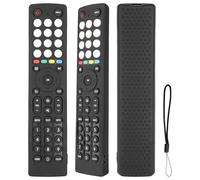 Funda para mando a distancia de silicona compatible con Hisense EN2J36H EN2D36H EN2F36H EN2N36H EN2V36H EN2K36H EN2Q36H EN2C36H TV mando a distancia cubierta protectora antigolpes con un cordón(Negro)