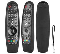 Funda para Mando a Distancia de Silicona Compatible con LG AKB75855501 AN-MR20GA AN-MR650A AKB75075301 AN-MR600 AN-MR650 Mando a Distancia Cubierta Protectora a Prueba de Choques con Cordón (Negro)