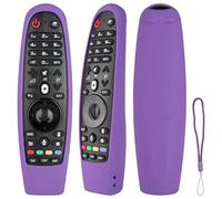 Funda para Mando a Distancia de Silicona Compatible con LG AKB75855501 AN-MR20GA AN-MR650A AKB75075301 AN-MR600 AN-MR650 Mando a Distancia Cubierta Protectora a Prueba de Choques con Cordón (Morado)