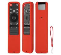 Funda para Mando a Distancia de Silicona Compatible con LG MR25GA TV Voz Magia AI Mando a Distancia Cubierta Protectora a Prueba de Choques con Cordón (Rojo)