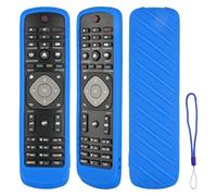 Funda para Mando a Distancia de Silicona Compatible con Philips RM-L1225 RML1225 TV Mando a Distancia Cubierta Protectora antigolpes con un cordón (Azul)