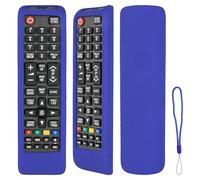 Funda para Mando a Distancia de Silicona Compatible con Samsung BN59-01175N BN59-01189A BN59-01315B TV Mando a Distancia Cubierta Protectora a Prueba de Choques con Cordón (Azul)