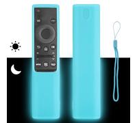 Funda para Mando a Distancia de Silicona Compatible con Samsung BN5901358B BN5901363J BN5901363B BN5901311B TV Mando a Distancia Cubierta Protectora a Prueba de Choques con Cordón (Azul Fluorescente)