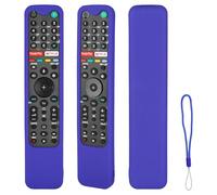 Funda para Mando a Distancia de Silicona Compatible con Sony RMF-TX500E RMF-TX520U RMF-TX600E RMF-TX500U RMF-TX520E RMF-TX621E TV Mando a Distancia Cubierta Protectora antigolpes con un cordón (Azul)