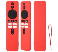 Funda para Mando a Distancia de Silicona Compatible con TV BoxS XMRM-M8 XMRM-M3 TV Voz Mando a Distancia Cubierta Protectora a Prueba de Choques con Cordón (Rojo)