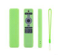 Funda para mando a distancia de silicona flexible para televisor Haier HTR U34G con teclas luminosas, protección contra caídas y antideslizante (verde luminoso)