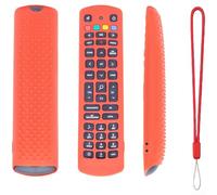Funda para mando a distancia de TV, compatible con JIO FIBER India, funda de silicona a prueba de golpes, luminosa, hueca, cordón grueso que brilla en la oscuridad (rojo)