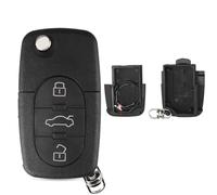Funda para Mando a Distancia Plegable de 2/3 Botones para Audi TT A2 A3 A4 A6 A8 Quattr HU66 Blade CR2032 Holder (3B)