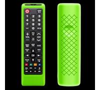 Funda para mando a distancia Samsung TV, funda universal de silicona de repuesto con cordón que brilla en la oscuridad, color verde