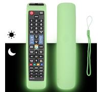 Funda para Mando a Distancia Silicona Compatible con Samsung AA59-00790A AA59-00582A BN59-01198Q BN59-01198C TV Mando a Distancia Cubierta Protectora a Prueba Choques con Cordón (Verde Fluorescente)