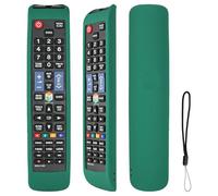 Funda para Mando a Distancia Silicona Compatible con Samsung AA59-00792A AA59-00790A AA59-00582A BN59-01178B BN59-01198Q TV Mando a Distancia Cubierta Protectora a Prueba Choques con Cordón (Verde)