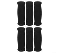 Funda para mango de ayuda para caminar, 6 empuñaduras de esponja de espuma negra para bastones de senderismo y bastones de senderismo, amortiguación suave que reduce la fatiga de la mano para usuarios
